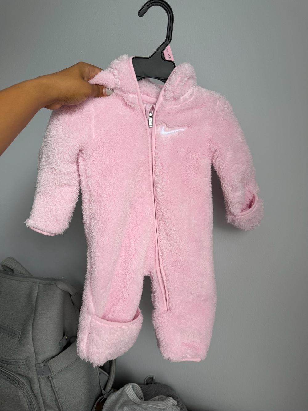 Nike Hooded Sherpa (0-3months) PINK